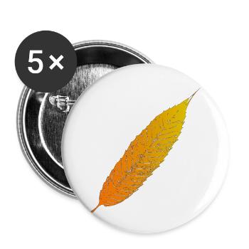 Autumn Leaf Gradient - Buttons small 1''/25 mm (5-pack) - white - Front