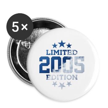 ÉDITION LIMITÉE 21E ANNIVERSAIRE 2005 - Lot de 5 petits badges (25 mm) - blanc - Devant