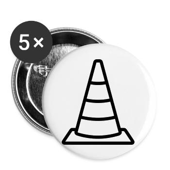 Traffic cone - Buttons small 1''/25 mm (5-pack) - white - Front