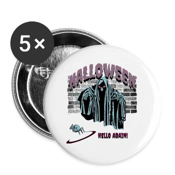 Halloween Ghost Awakens - Buttons small 1''/25 mm (5-pack) - white - Front