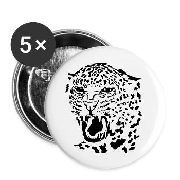 Leopard - Buttons small 1''/25 mm (5-pack) - white - Front