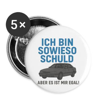 It's My Fault Anyway – Funny Car Shirt - Buttons small 1''/25 mm (5-pack) - white - Front