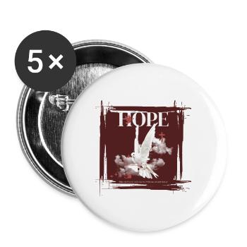 L’espérance - Romains 15:13 - Lot de 5 petits badges (25 mm) - blanc - Devant