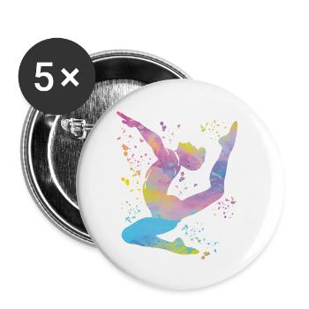 Gymnastics Floor Artistic Gymnastics - Buttons small 1''/25 mm (5-pack) - white - Front