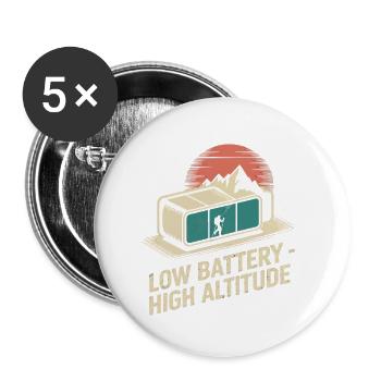 Hiking Humor - Buttons klein 25 mm (5er Pack) - Weiß - Vorne