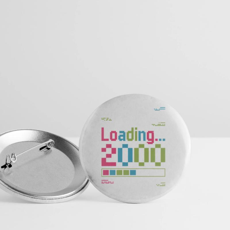 Loading 2000 pixel loading screen Buttons small 1''/25 mm (5-pack)