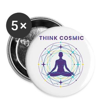 Cosmic Meditation - Buttons small 1''/25 mm (5-pack) - white - Front