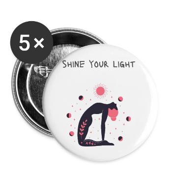 Éclaire ta lumière - Lot de 5 petits badges (25 mm) - blanc - Devant