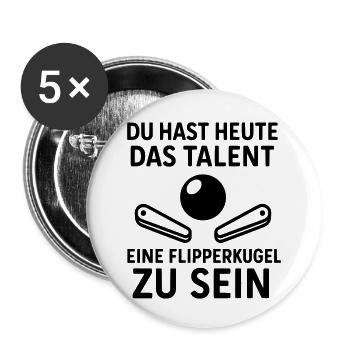 flipperkugel kollege arbeit team freude - Buttons klein 25 mm (5er Pack) - Weiß - Vorne