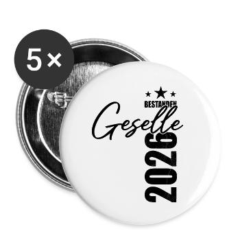 Journeyman passed in 2026 - exam - success - Buttons small 1''/25 mm (5-pack) - white - Front