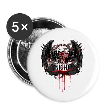 FEAR NOT Dark Gothic Blood - Buttons small 1''/25 mm (5-pack) - white - Front