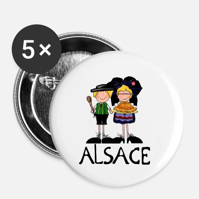 Volkspaar - Buttons klein 25 mm (5er Pack) - Weiß