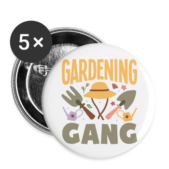 Garten- Und Pflanzenliebhaber Geschenke - Buttons klein 25 mm (5er Pack) - Weiß - Vorne