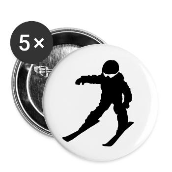 ski school - Buttons small 1''/25 mm (5-pack) - white - Front
