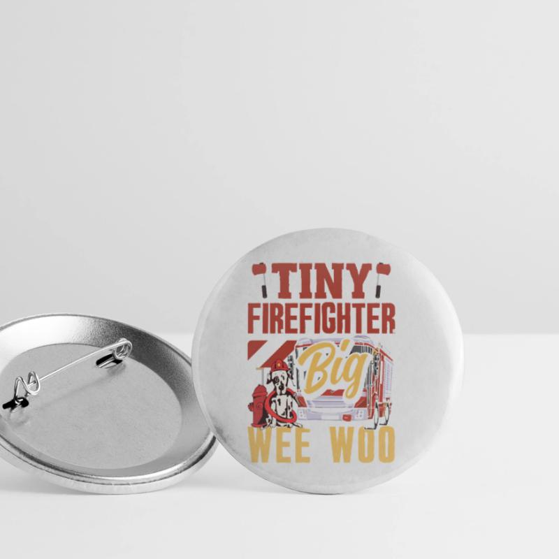 Wee Woo Squad Fire Tiny Firefighter Buttons small 1''/25 mm (5-pack)