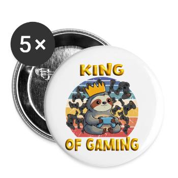 gamen - Buttons klein 25 mm (5er Pack) - Weiß - Vorne