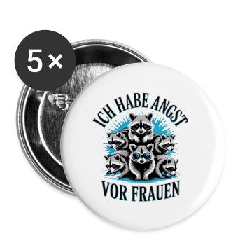 Ich habe Angst Vor Frauen Y2K Bootleg - Buttons klein 25 mm (5er Pack) - Weiß - Vorne