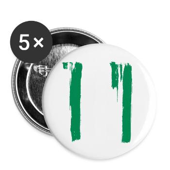 Nigeria flag - Buttons small 1''/25 mm (5-pack) - white - Front