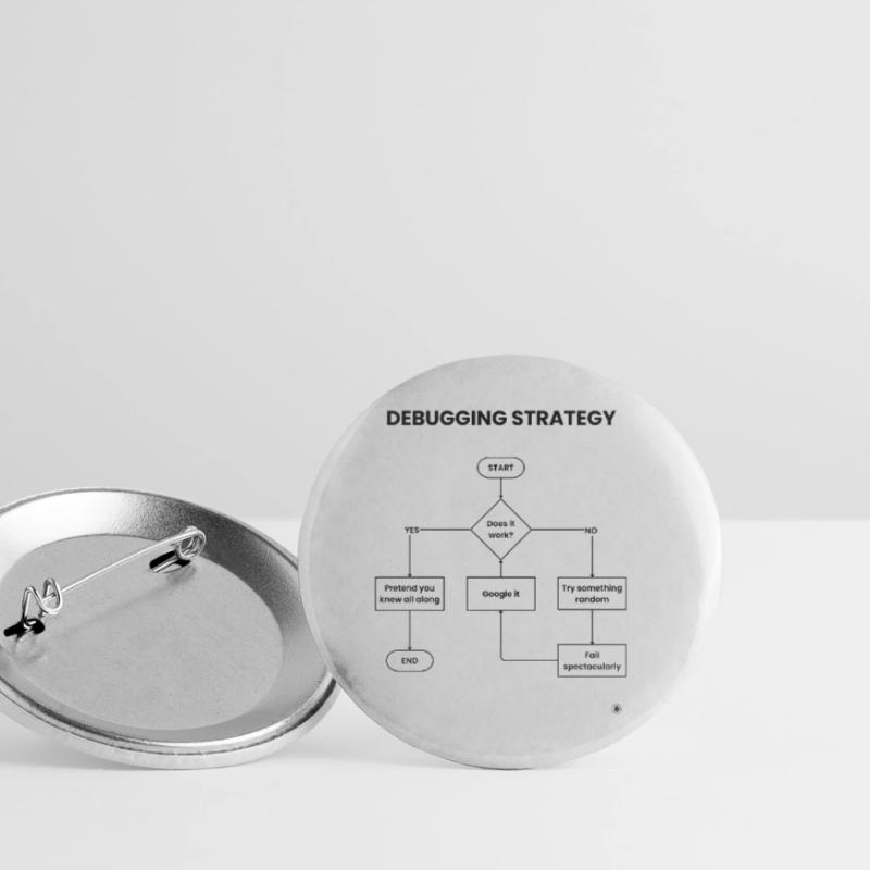 Debugging Strategy Flowchart - Does It Work Gift Buttons small 1''/25 mm (5-pack)