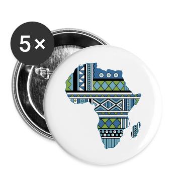 Afrika-Karten-Stammesgruppe - Buttons klein 25 mm (5er Pack) - Weiß - Vorne