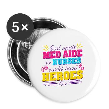 Medical Assistant MFA - Buttons small 1''/25 mm (5-pack) - white - Front