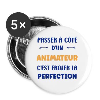 Missing a Facilitator - Buttons small 1''/25 mm (5-pack) - white - Front