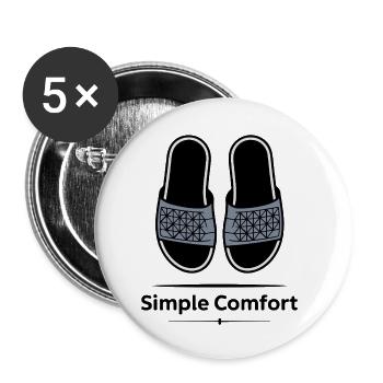 Geometric Strap Sandals Simple Comfort - Buttons small 1''/25 mm (5-pack) - white - Front
