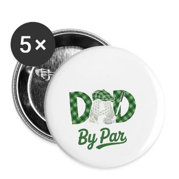 Best Dad By Par Golf Vater - Buttons small 1''/25 mm (5-pack) - white - Front