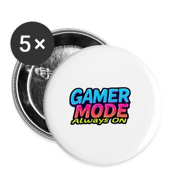 Gamer Mode Always On - Buttons small 1''/25 mm (5-pack) - white - Front
