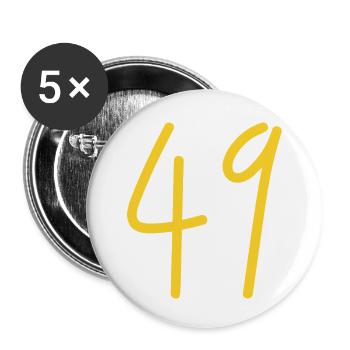 49 - Buttons klein 25 mm (5er Pack) - Weiß - Vorne