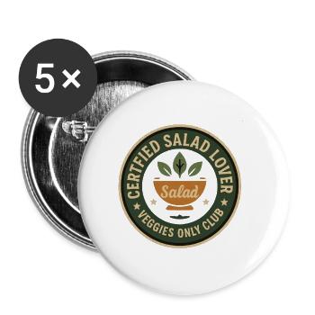Amateur de salade - Lot de 5 petits badges (25 mm) - blanc - Devant