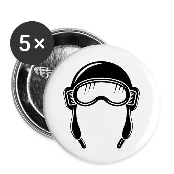 Aviator hood - Buttons small 1''/25 mm (5-pack) - white - Front