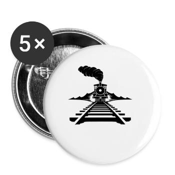 Croquis ferroviaire - Lot de 5 petits badges (25 mm) - blanc - Devant