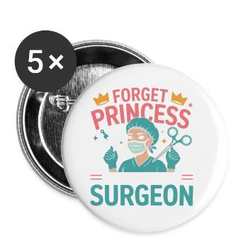 I want to be a surgeon - Buttons small 1''/25 mm (5-pack) - white - Front