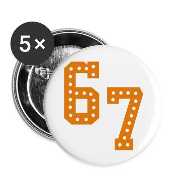 6 7 – Trendy minimalist text design, - Buttons small 1''/25 mm (5-pack) - white - Front