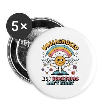 Undiagnosed but something ain't right - Buttons small 1''/25 mm (5-pack) - white - Front