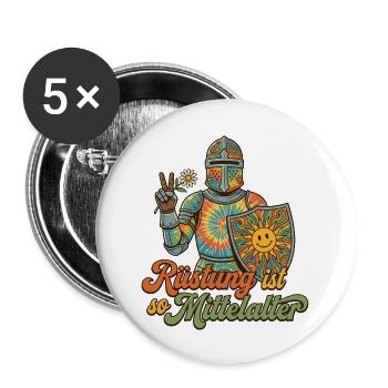 Armament is so Middle Ages - Buttons small 1''/25 mm (5-pack) - white - Front