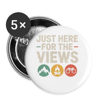 Graphisme des vues extérieures - Lot de 5 petits badges (25 mm) - blanc - Devant