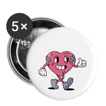 Cassé Mais Bon - Lot de 5 petits badges (25 mm) - blanc - Devant