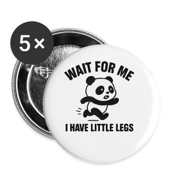 Panda Spruch Humor Meme Lustig Witzig Geschenkidee - Buttons klein 25 mm (5er Pack) - Weiß - Vorne