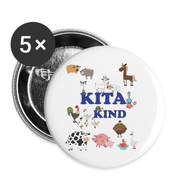 Kita Child Animal Lovers Colorful Wildlife - Buttons small 1''/25 mm (5-pack) - white - Front
