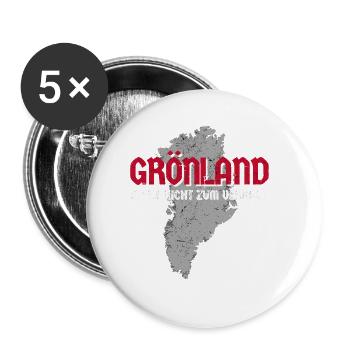Groenland Non à vendre - Lot de 5 petits badges (25 mm) - blanc - Devant