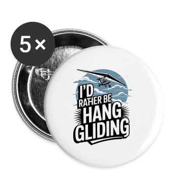 Drachenflieger Hängegleiter Luftsport Enthusiasten - Buttons klein 25 mm (5er Pack) - Weiß - Vorne