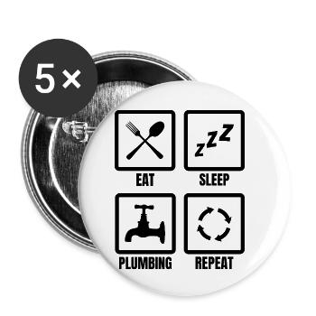 Installer Daily Routine - Buttons small 1''/25 mm (5-pack) - white - Front