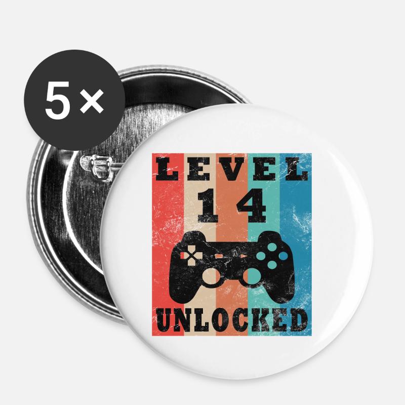 Level 14 Unlocked Gamepad - Buttons small 1''/25 mm (5-pack) - white