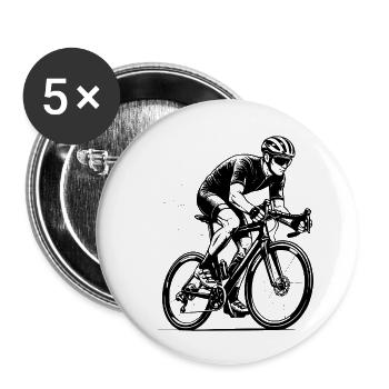 Direkte Roadbike Aussage - Buttons klein 25 mm (5er Pack) - Weiß - Vorne