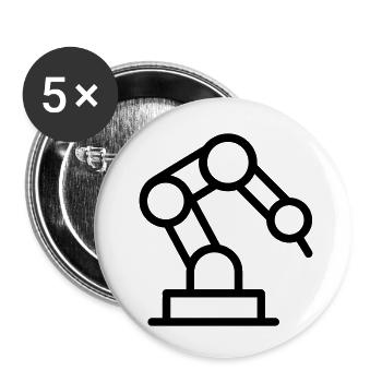 robotic arm - Buttons small 1''/25 mm (5-pack) - white - Front