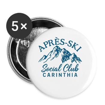 Après Ski Social Club Carinthia - Buttons small 1''/25 mm (5-pack) - white - Front