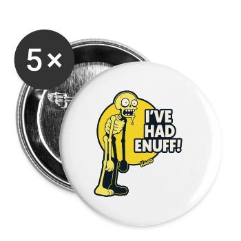 Skeleton Spell Enough Now - Buttons small 1''/25 mm (5-pack) - white - Front