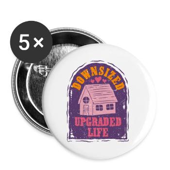 Tiny House - Buttons small 1''/25 mm (5-pack) - white - Front